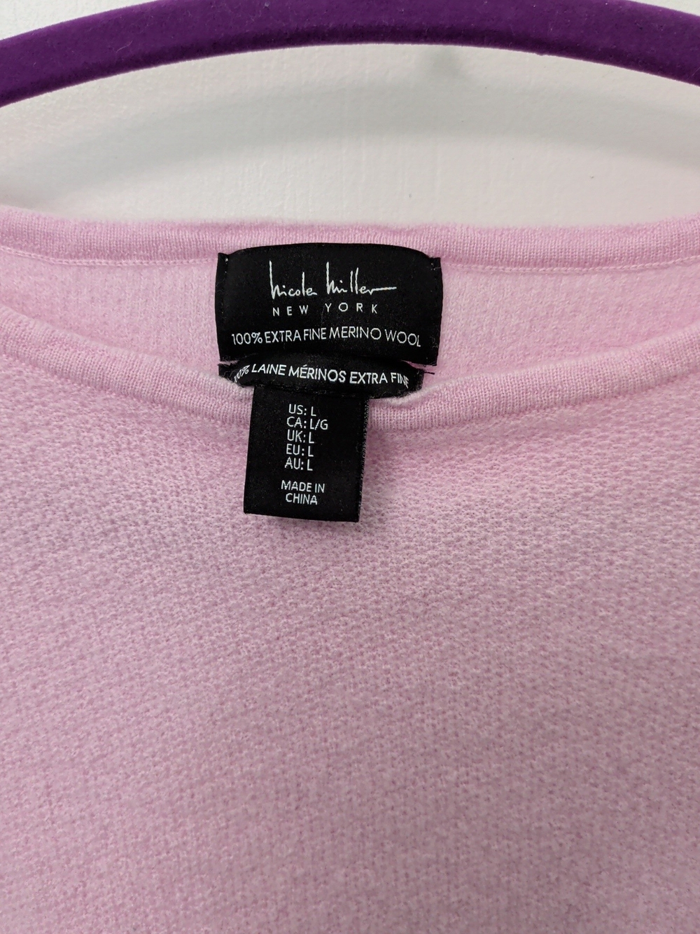 Nicole Miller Petite Pink Short-Sleeve Sweater Top - Picture 2 of 5